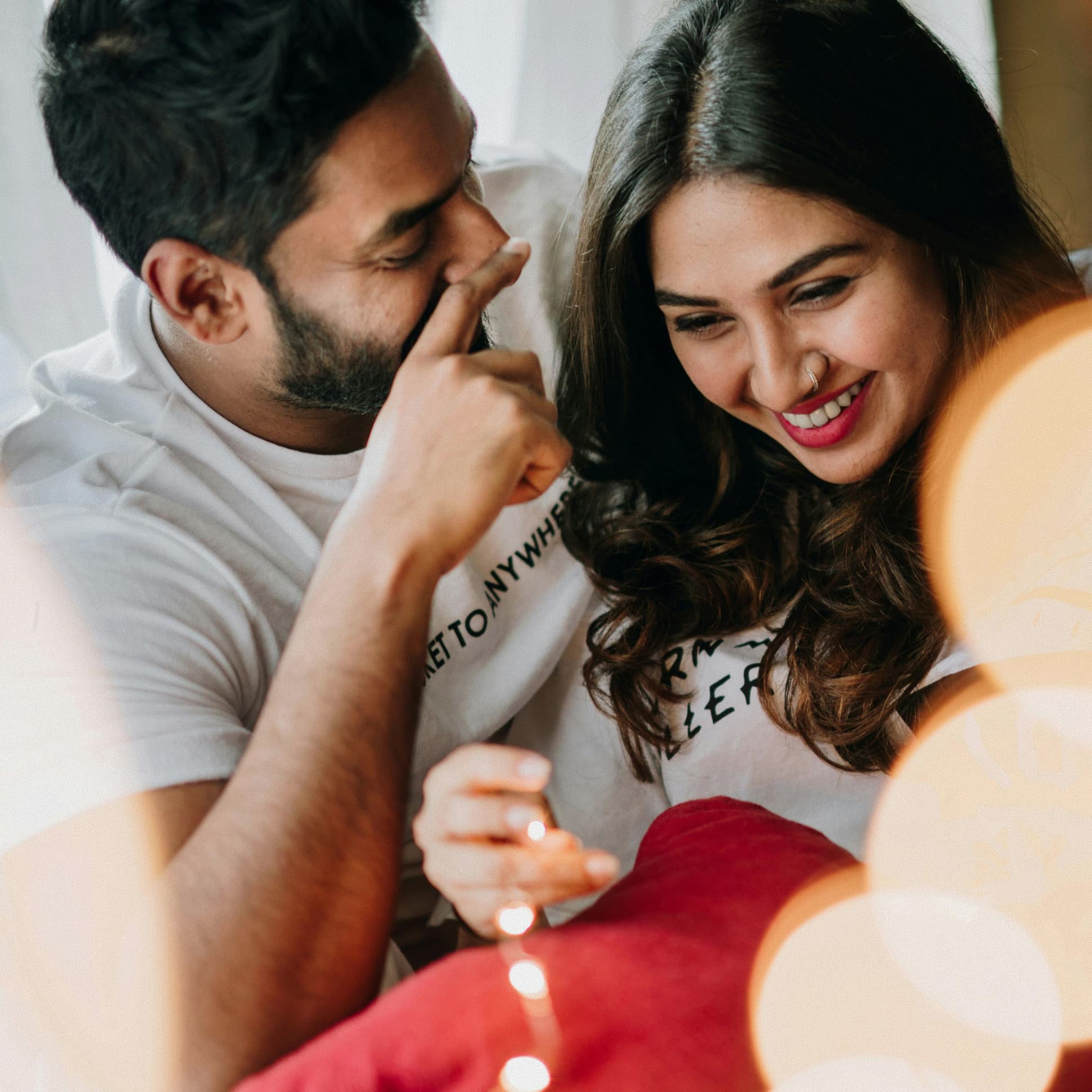 Happy couple building their dream home with JSW
